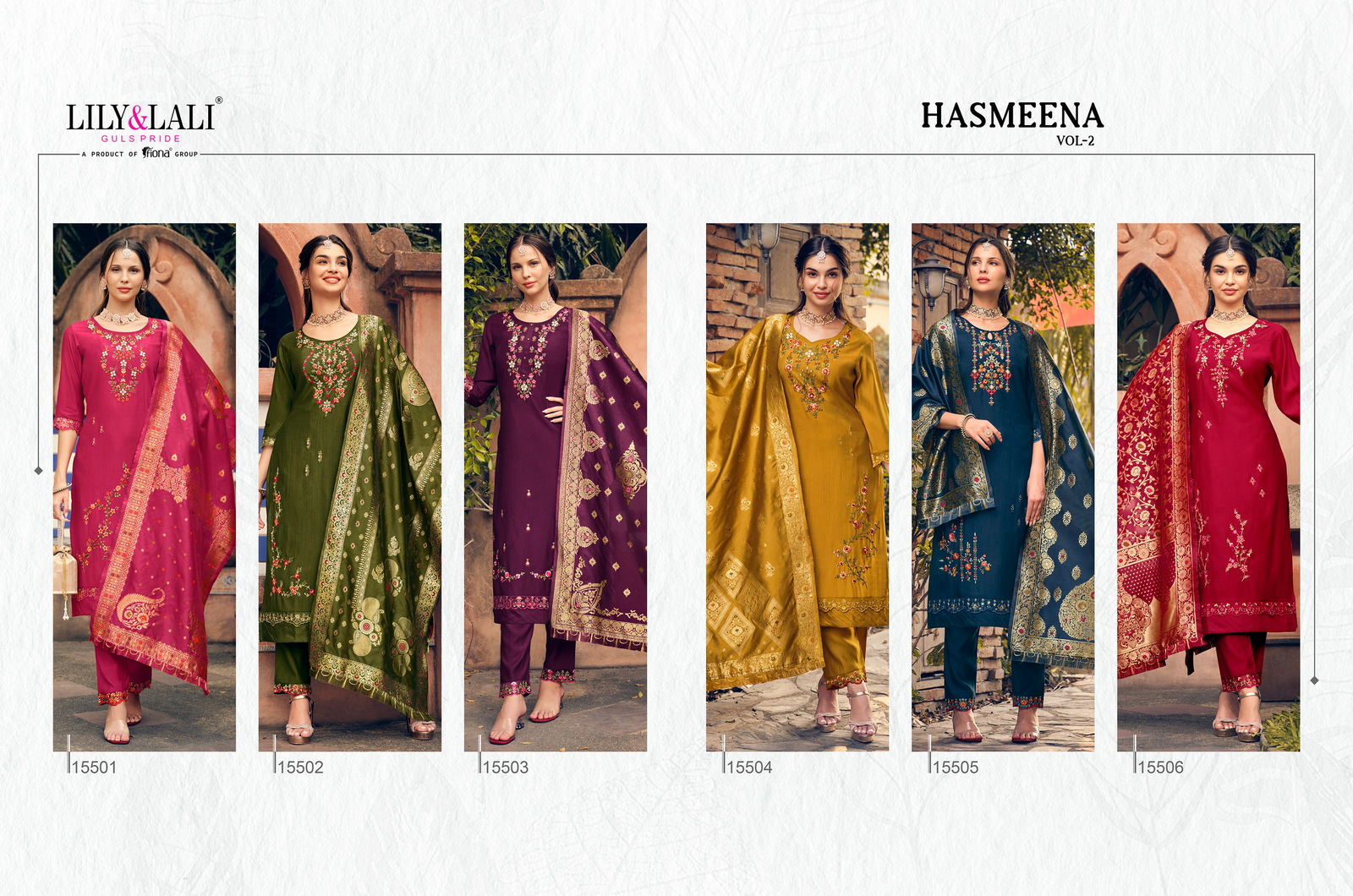 Hasmeena Vol 2 By Lily And Lali Kurti With Bottom Dupatta Orders in India
